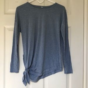 Lululemon blue L.S. w/ knot